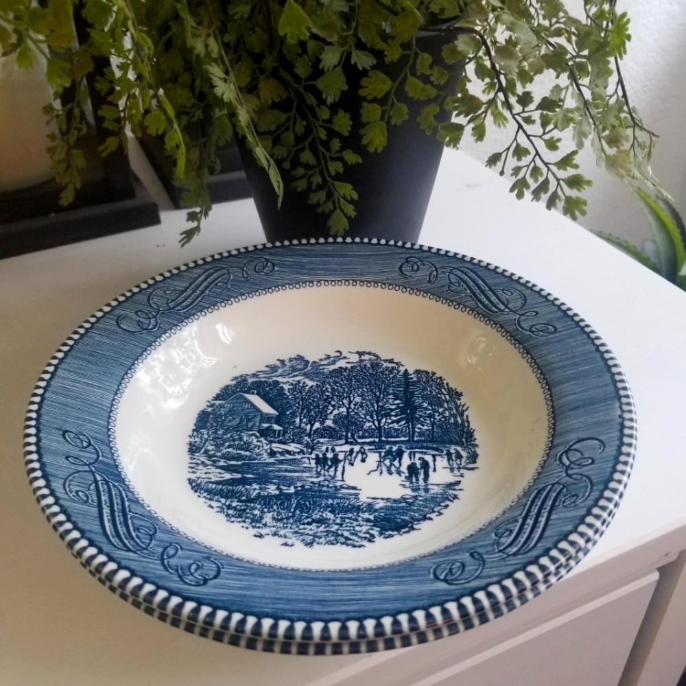 Currier & Ives The Old Grist Mill plates